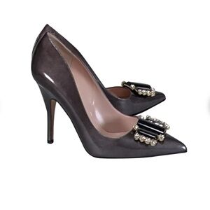 Kate Spade Laylee Pumps, Grey Patent Leather, 7.5